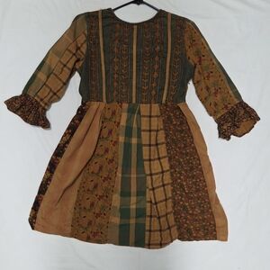 Young Threads Patchwork Boho Dress M